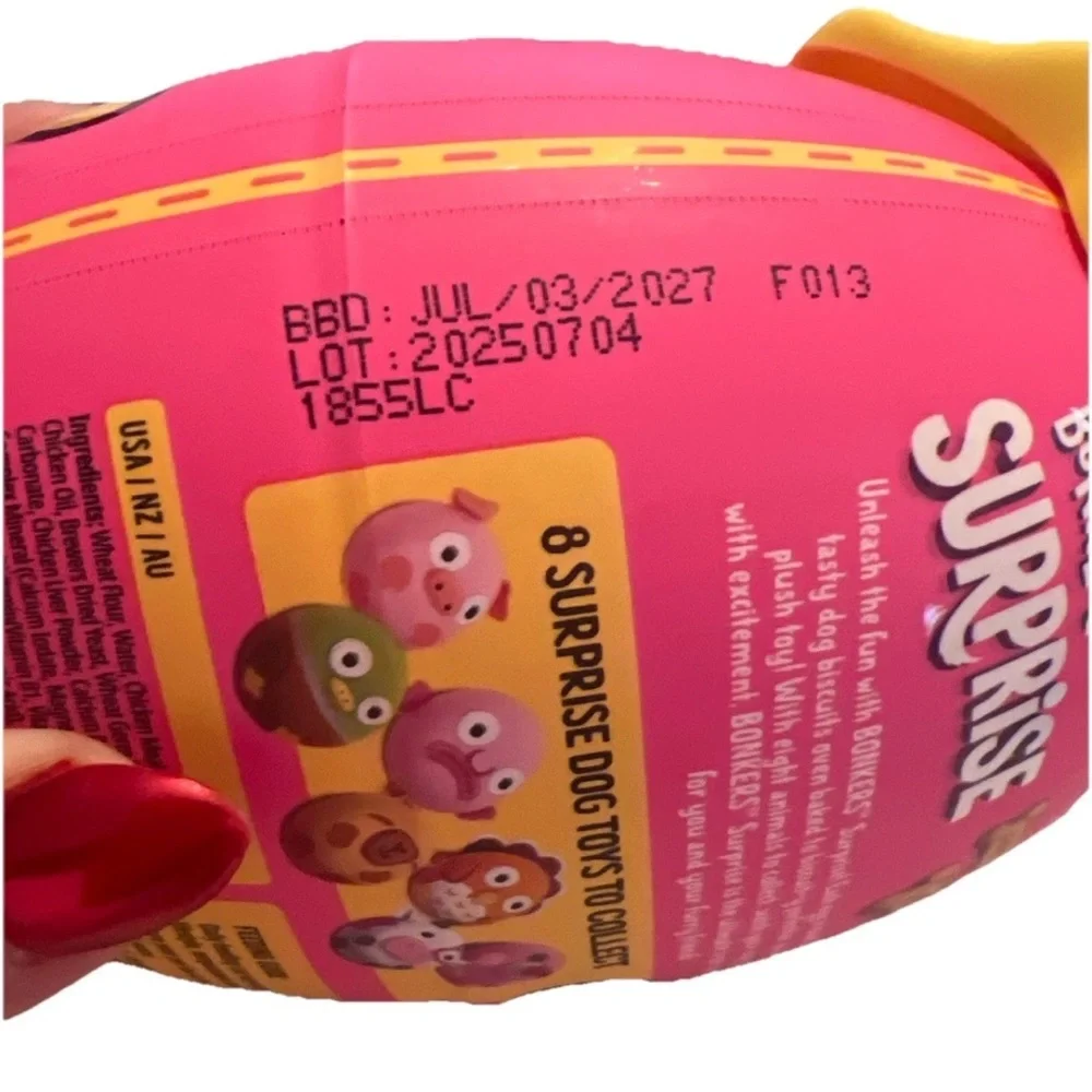 Bonkers Surprise Dog Toy‎ + Treat Egg – NEW Sealed – Exp 7/3/27